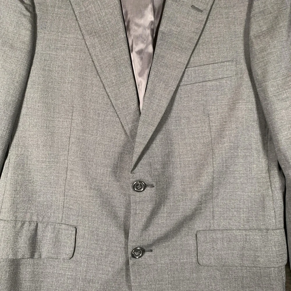 Brooks Brothers Suit Jacket‎ Mens 40 Regular Gray Wool 2 Button Blazer Made USA